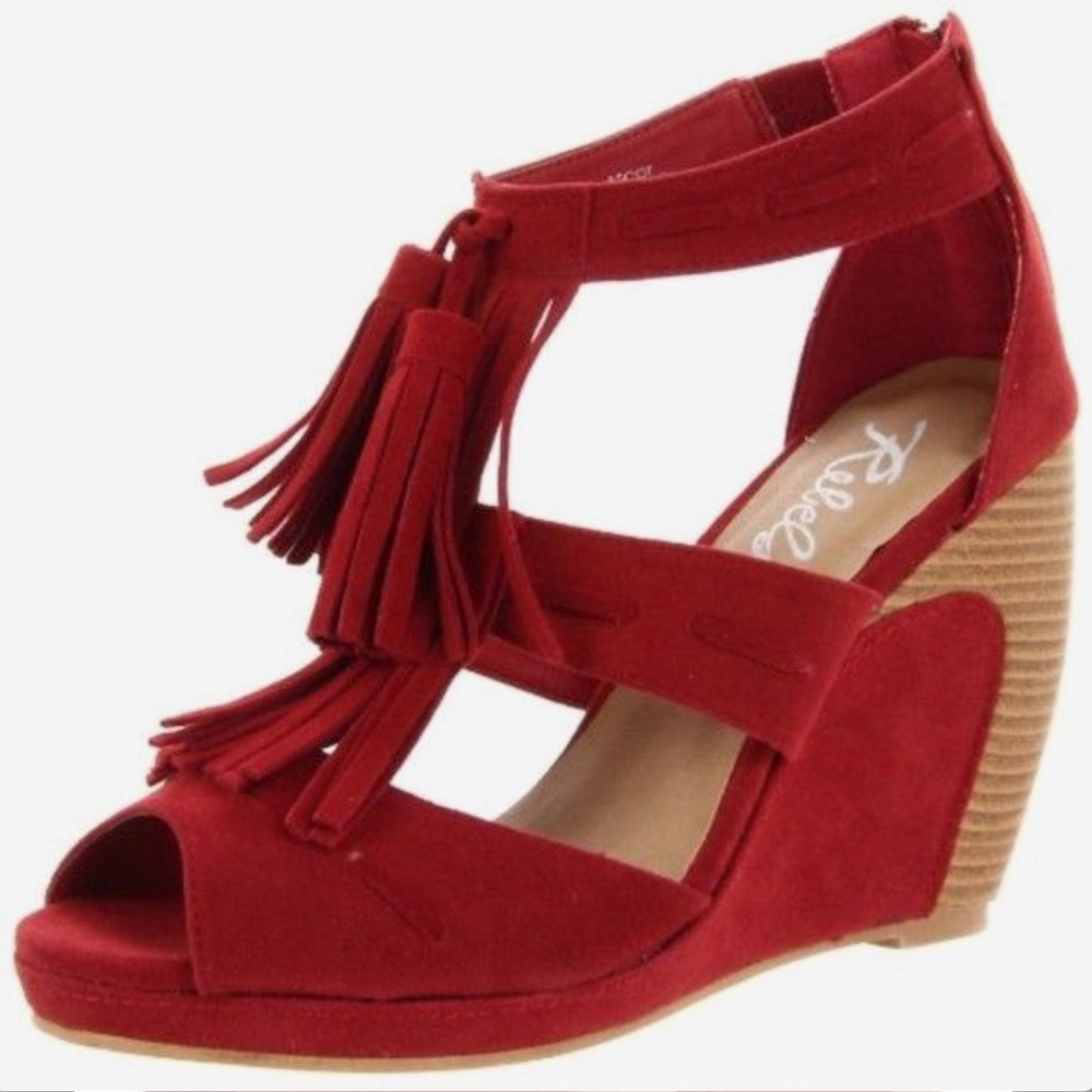 Rebel Wedge Heels; Size 8.5
